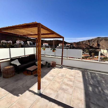 Dream Villa With Heated Pool, Rooftop & Ocean Views Mogán Eksteriør billede