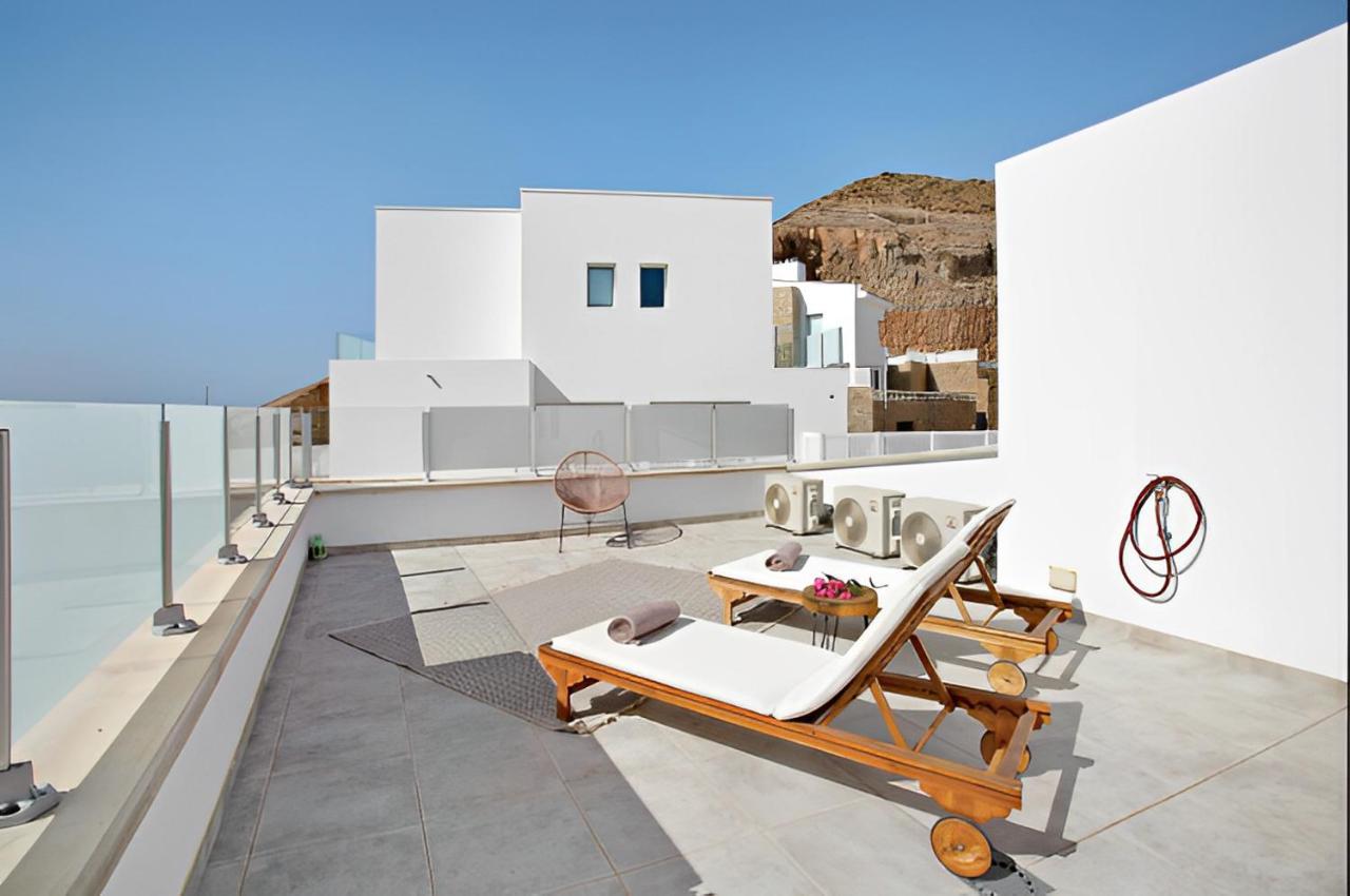Dream Villa With Heated Pool, Rooftop & Ocean Views Mogán Eksteriør billede
