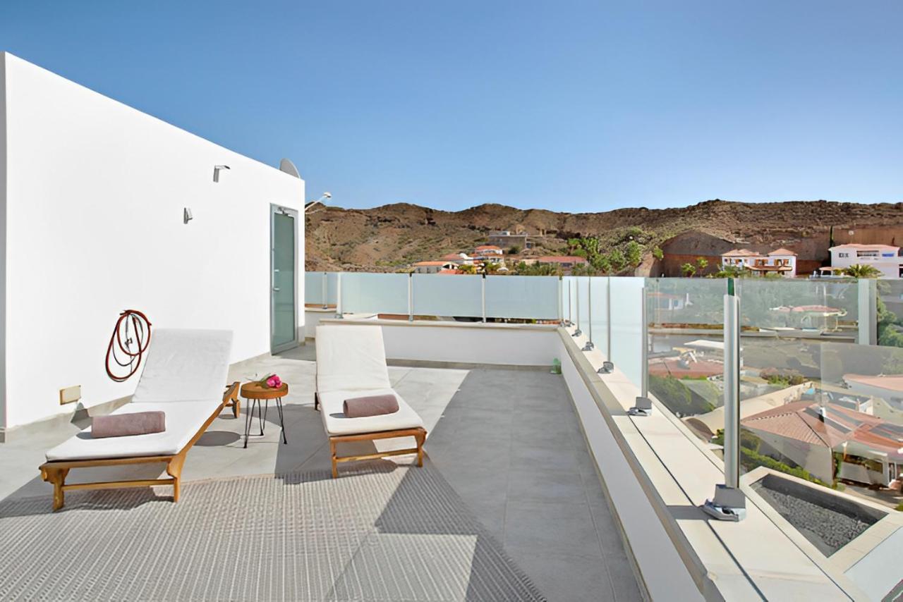 Dream Villa With Heated Pool, Rooftop & Ocean Views Mogán Eksteriør billede
