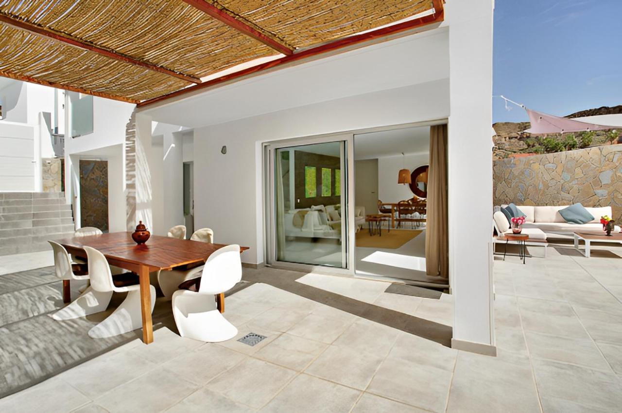 Dream Villa With Heated Pool, Rooftop & Ocean Views Mogán Eksteriør billede