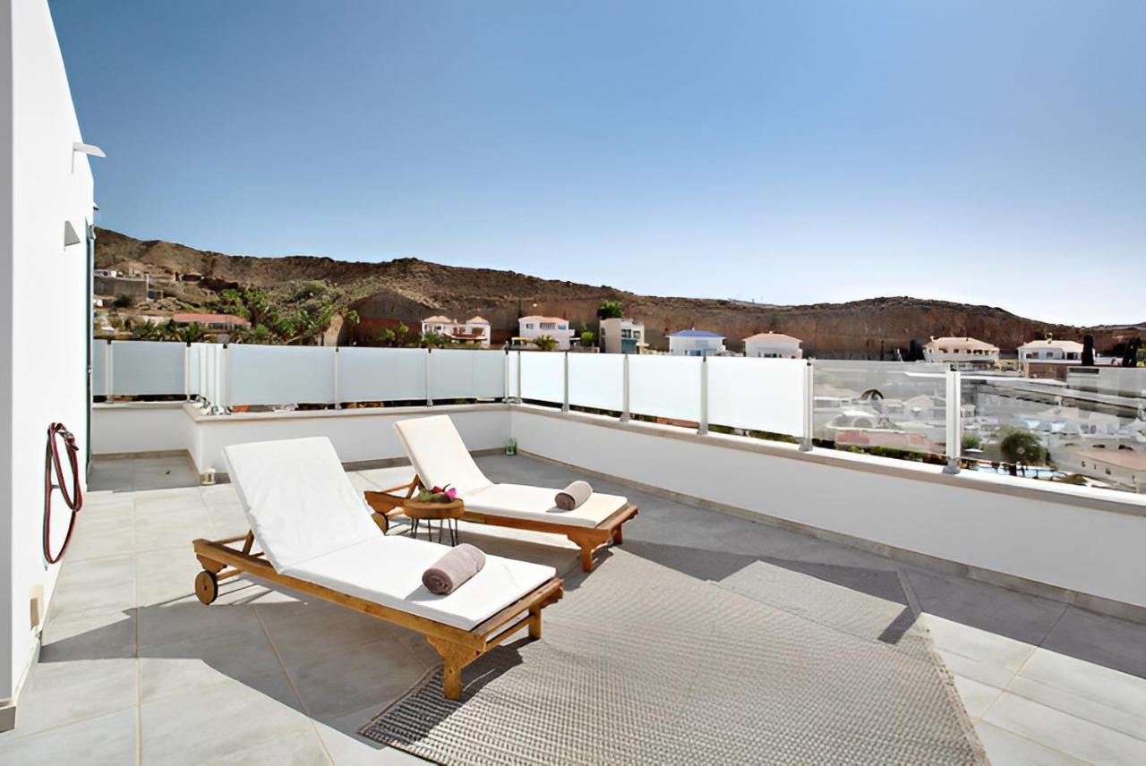 Dream Villa With Heated Pool, Rooftop & Ocean Views Mogán Eksteriør billede