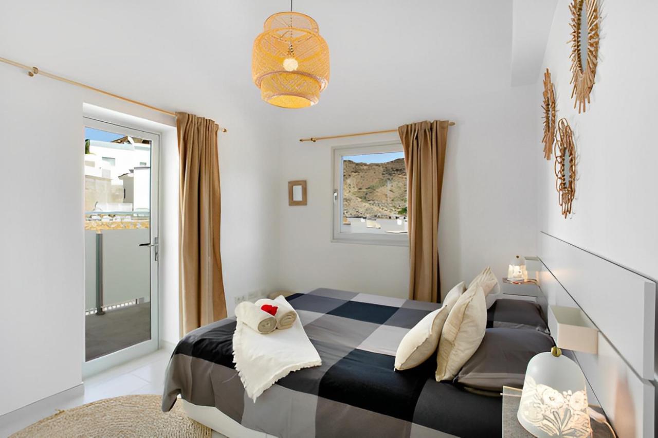 Dream Villa With Heated Pool, Rooftop & Ocean Views Mogán Eksteriør billede