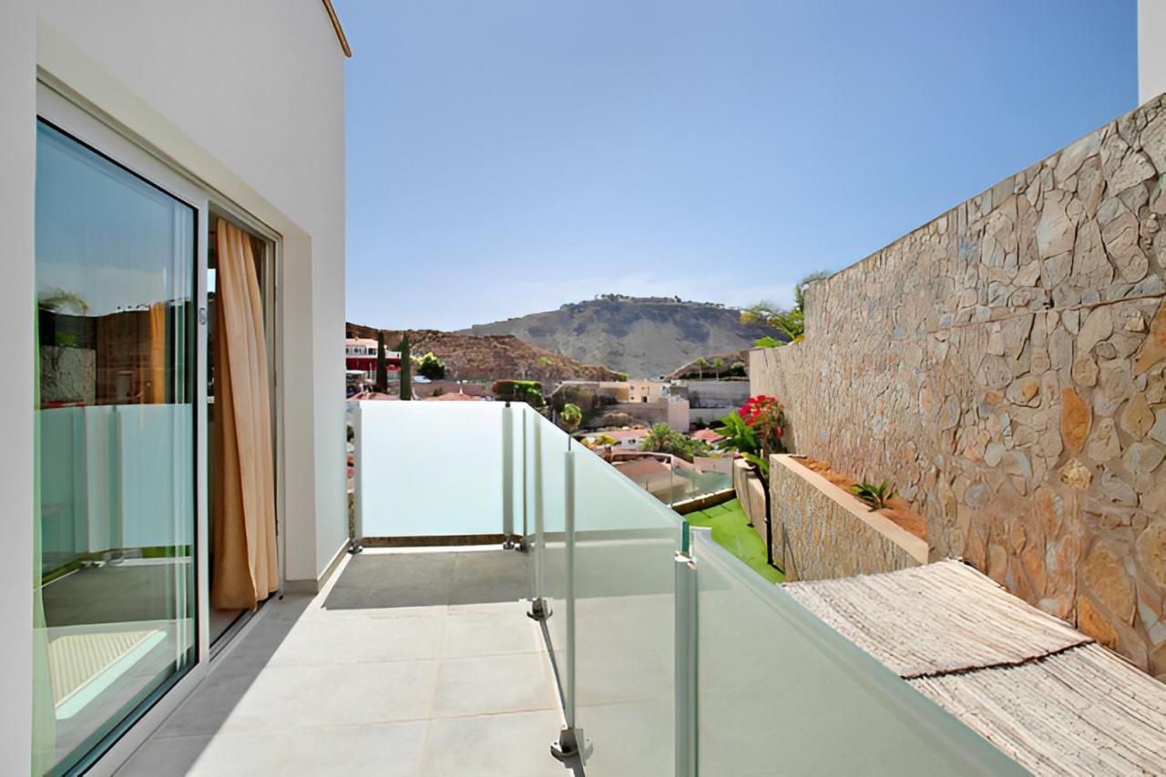 Dream Villa With Heated Pool, Rooftop & Ocean Views Mogán Eksteriør billede