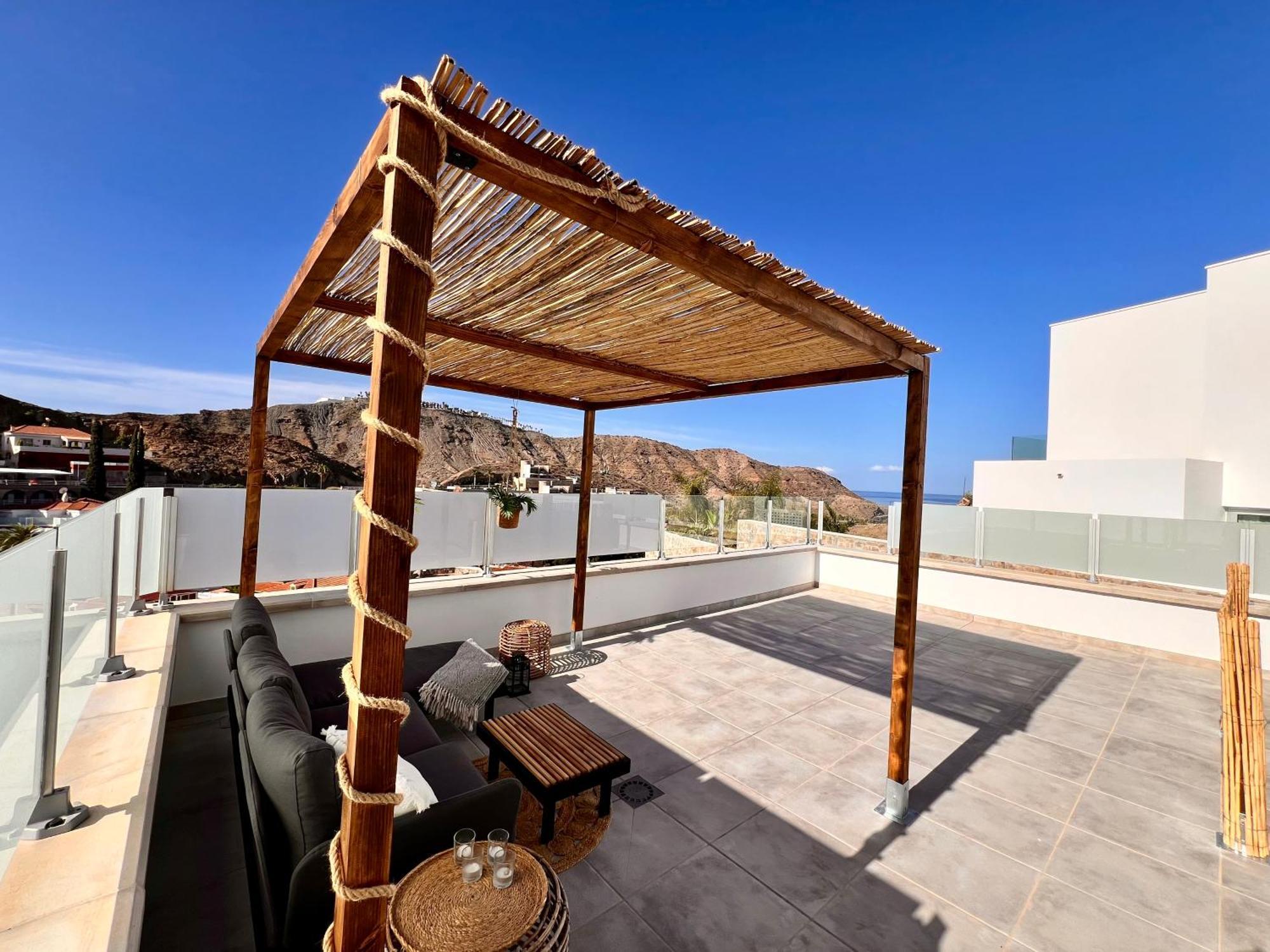 Dream Villa With Heated Pool, Rooftop & Ocean Views Mogán Eksteriør billede