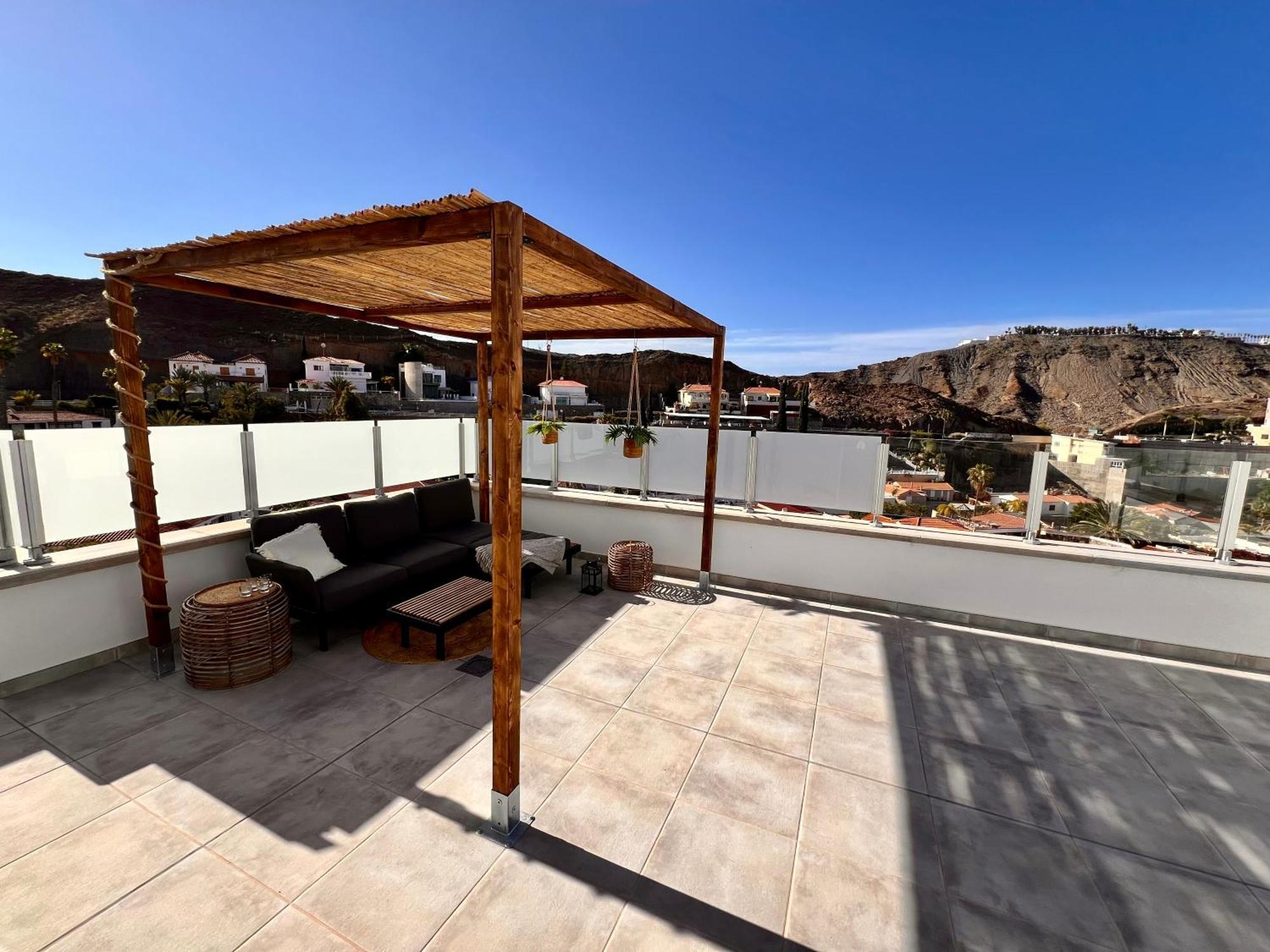 Dream Villa With Heated Pool, Rooftop & Ocean Views Mogán Eksteriør billede